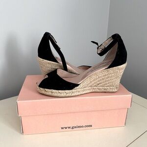 Espadrille Sandal with Black Suede